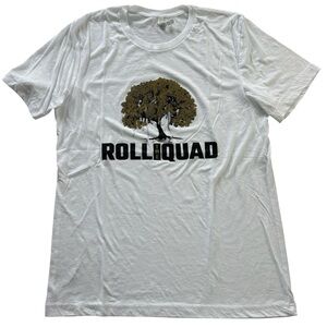 Roll the Quad Wake Forest Demon Deacons Men’s Adult White Logo t-shirt size M